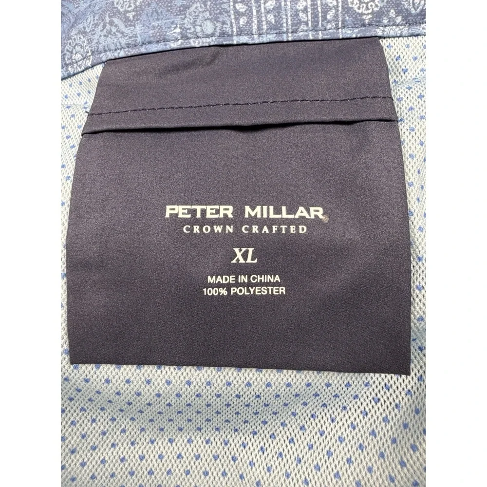 PETER MILLAR  Crown Crafted Men's XL Swim Trunk Shorts MS24XP03 Blue Print $110